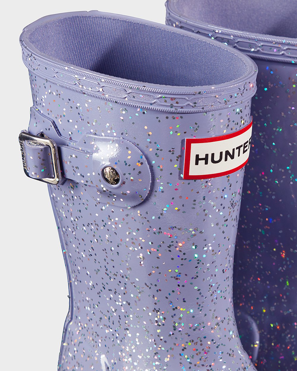 Kids Hunter Rain Boots Purple - Original Little Giant Glitter - 7546213-MQ